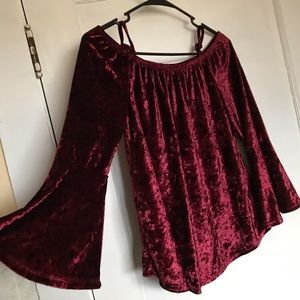 Red velvet top